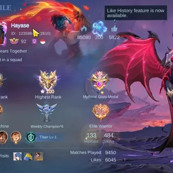 Mobile Legends: Bang Bang Accounts Others Hero 133|Skin 484|Ex Immo 100|Legend Franco|HxH Cecillion,Aspirants Fanny,KoF