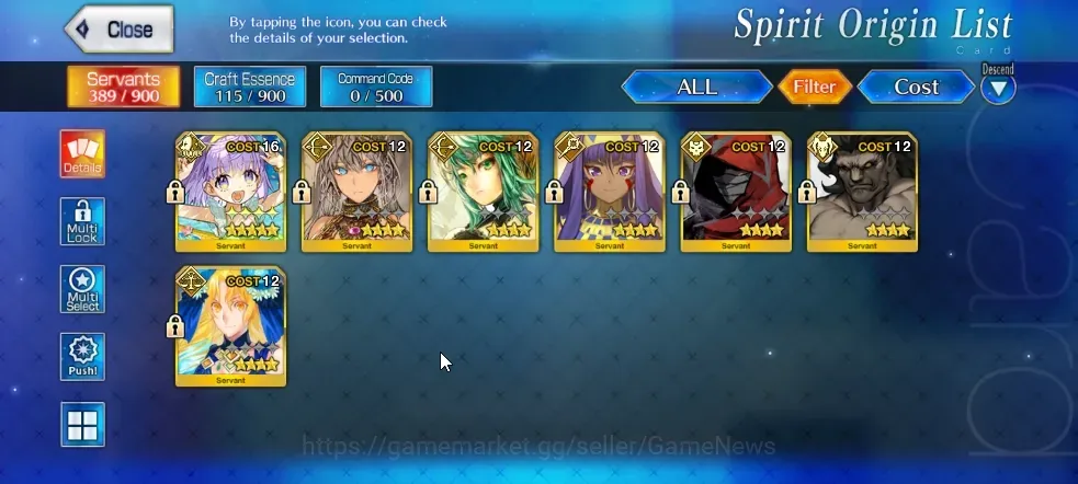 Fate-Grand Order Accounts NA Starter Fuyuki Lv 1 |1 SSR Servant| Kazuradrop |42 Golden Apple,11 Saint Quartz|Birthday 1