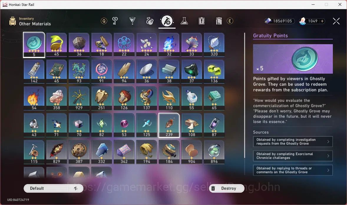 Honkai Star Rail Accounts ASIA|TL 69|11 Limit+4 LCsign|17 warp|Premium Team[ image 12