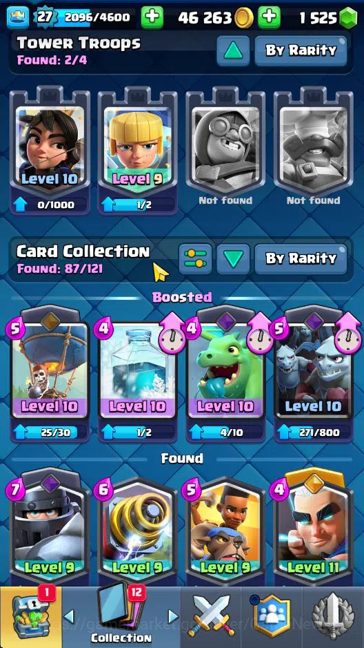 Clash Royale Accounts Lv 27|Trophy 4267|KTL 10|Limit Skin|Total Card 87| image 4