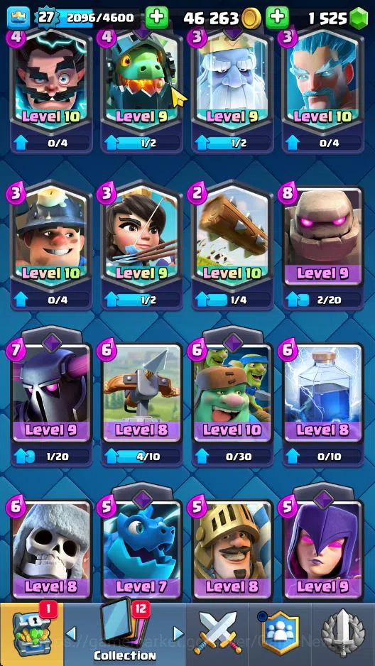 Clash Royale Accounts Lv 27|Trophy 4267|KTL 10|Limit Skin|Total Card 87| image 7