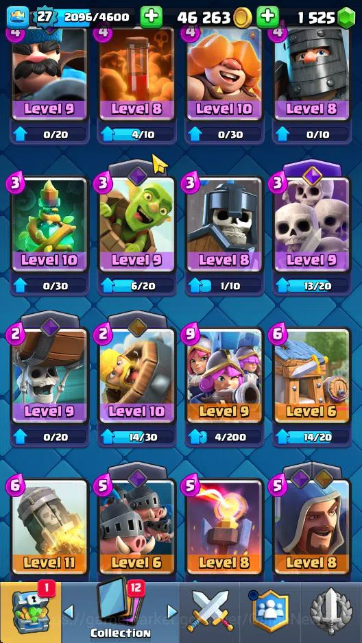 Clash Royale Accounts Lv 27|Trophy 4267|KTL 10|Limit Skin|Total Card 87| image 8