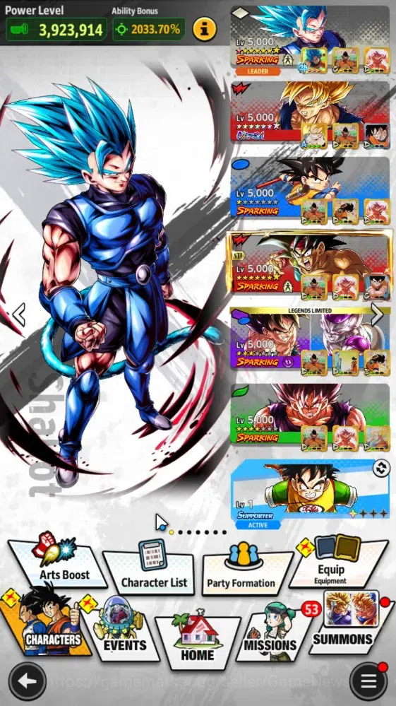 Dragon Ball Legends Accounts 343M TP|LV156|5UL+3LR+15LL|SS2 Gohan(Y),S Gogeta,O image 2