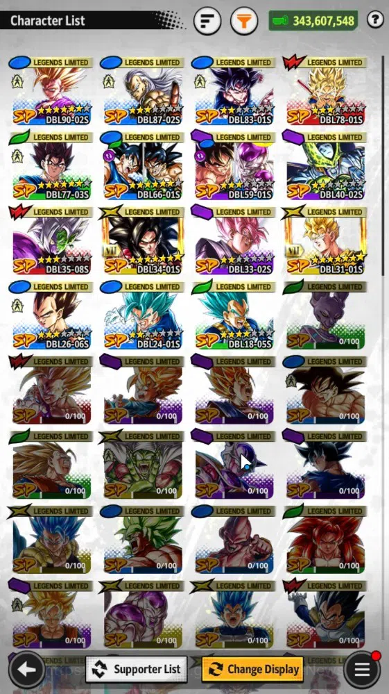 Dragon Ball Legends Accounts 343M TP|LV156|5UL+3LR+15LL|SS2 Gohan(Y),S Gogeta,O image 5