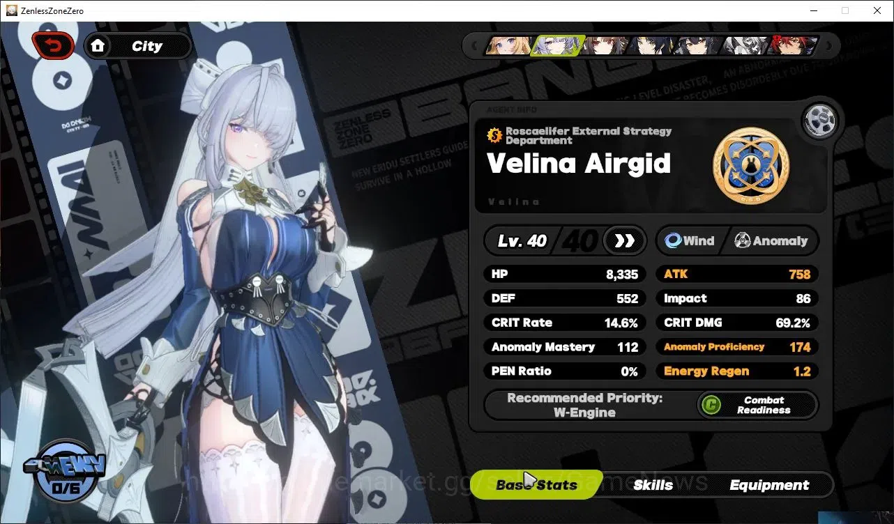 Zenless Zone Zero Accounts Others EU|IK 43|S1 CH5|4 Limited (Norma+Sign,Velina,YeshunGuang,Haru)+2 STD[Lycaon,Grace]|3 S 11