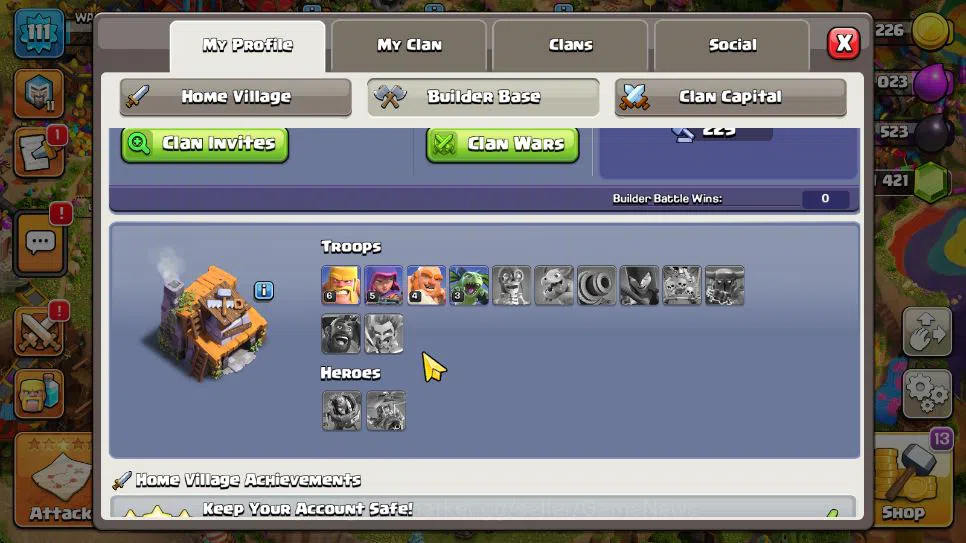 Clash of Clans Accounts TH 13 - BH 4 | Limited Skin | LV 111 | HH 7 |BK 38 image 9