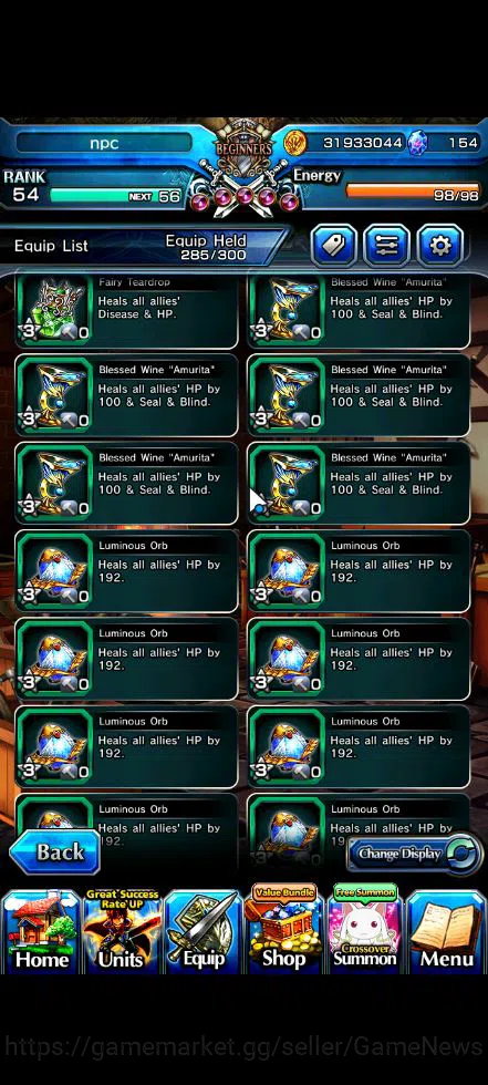 Grand Summoners Accounts Global|Rank 54|1 SP.Art|19 Ascend|S MiyuTW,Oikatzo image 13