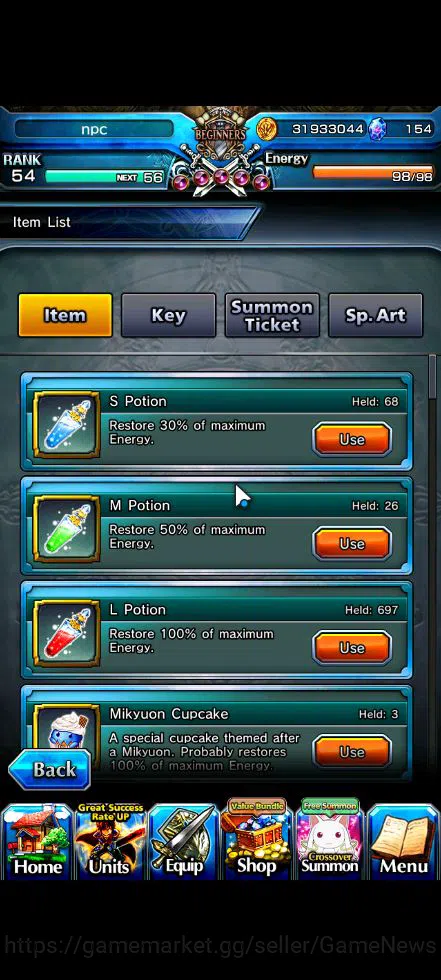 Grand Summoners Accounts Global|Rank 54|1 SP.Art|19 Ascend|S MiyuTW,Oikatzo image 2