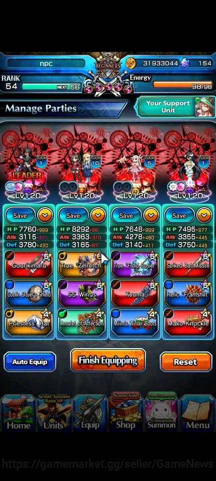Grand Summoners Accounts Global|Rank 54|1 SP.Art|19 Ascend|S MiyuTW,Oikatzo image 4
