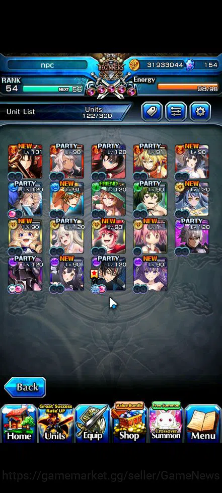 Grand Summoners Accounts Global|Rank 54|1 SP.Art|19 Ascend|S MiyuTW,Oikatzo image 5