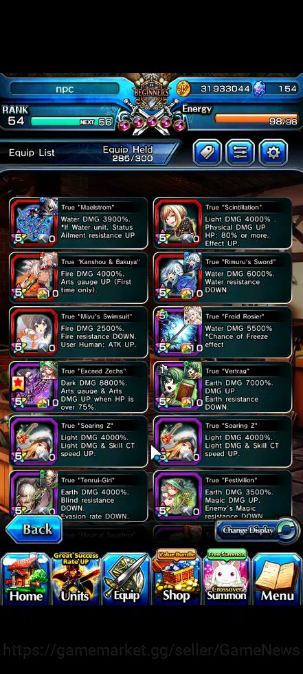 Grand Summoners Accounts Global|Rank 54|1 SP.Art|19 Ascend|S MiyuTW,Oikatzo image 6