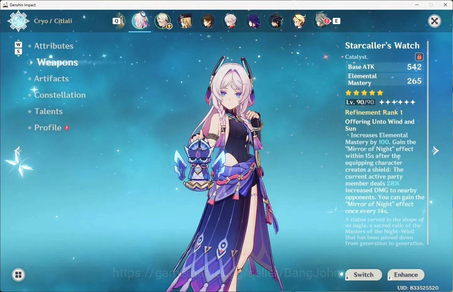Genshin Impact Accounts Others ASIA |AR 60|18 Limit+1 Sign|CitlaliC2,Mavuika,Xilonen,Navia+7 Charstd|3 (*5 Wep)Starcaller's 4