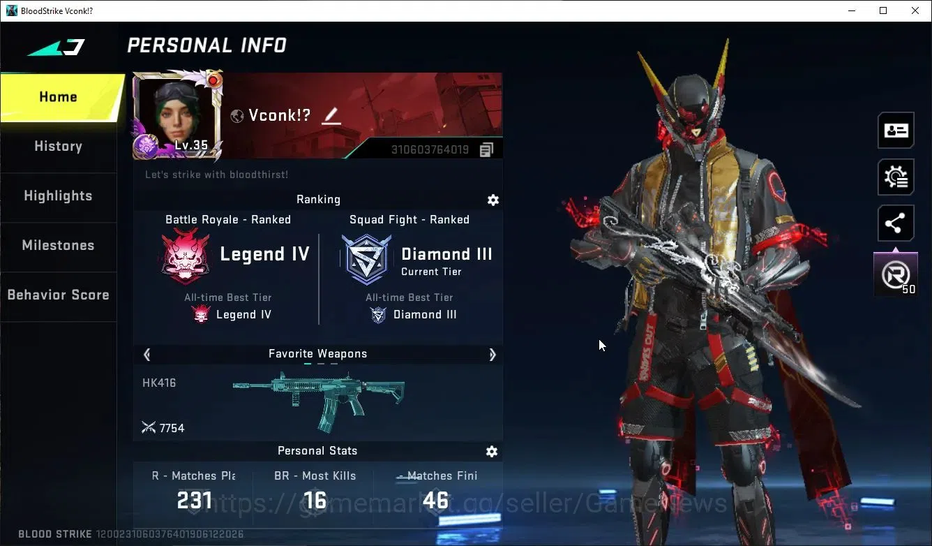 Blood Strike Accounts ASIA|ETERNAL DeAgle+COLLAB TOKRAV MCX,FN2000,Jack- image 2
