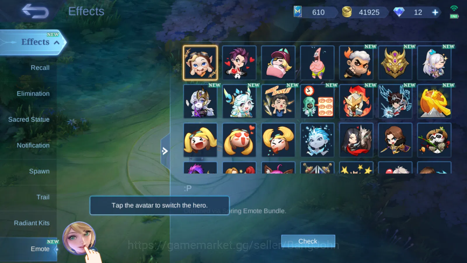 Mobile Legends: Bang Bang Accounts Others Hero 101 ,Skin 181 Saint Saiya Chou Dragon Shiryu ,Sanrio Floryn ,Blazing Claude 13