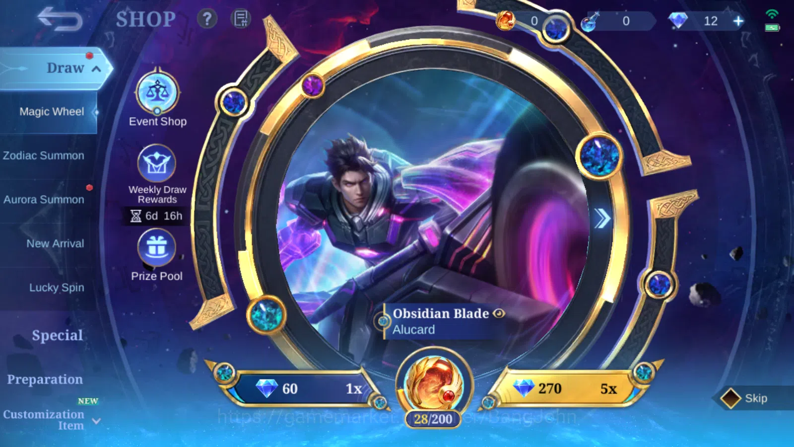 Mobile Legends: Bang Bang Accounts Others Hero 101 ,Skin 181 Saint Saiya Chou Dragon Shiryu ,Sanrio Floryn ,Blazing Claude 14