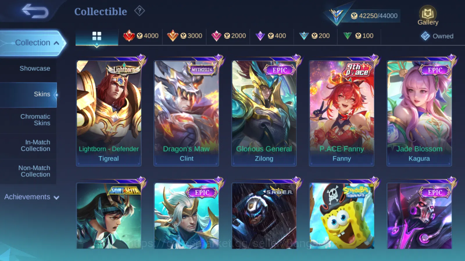 Mobile Legends: Bang Bang Accounts Others Hero 101 ,Skin 181 Saint Saiya Chou Dragon Shiryu ,Sanrio Floryn ,Blazing Claude 5