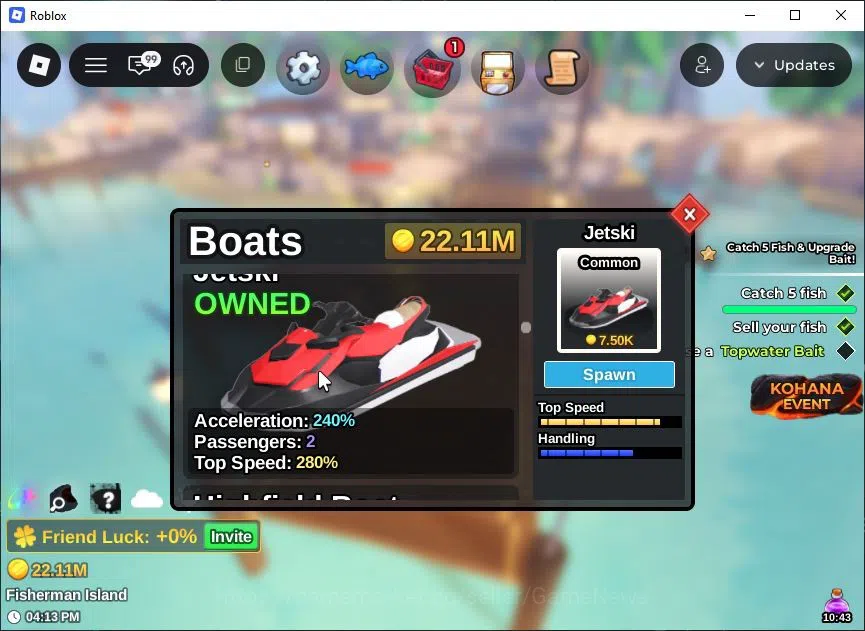 Roblox Accounts Lv 577 Fish It 1 Rod SC (Element) 2 Myth (Ghostfin image 12