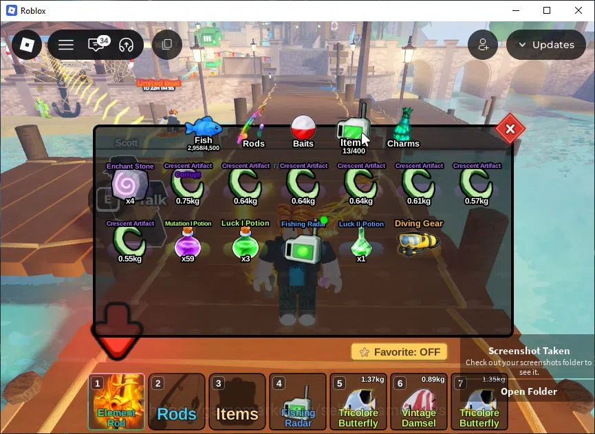 Roblox Accounts Lv 577 Fish It 1 Rod SC (Element) 2 Myth (Ghostfin image 5