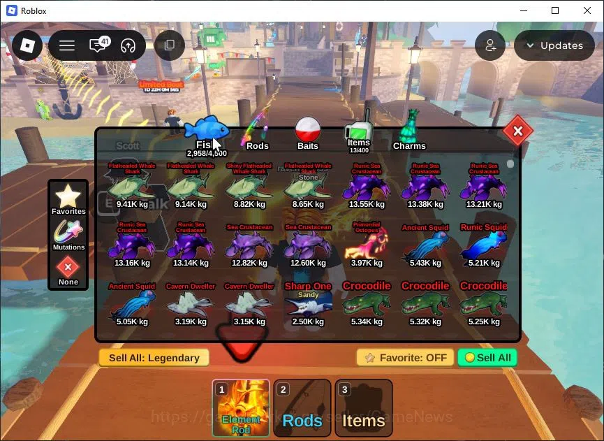 Roblox Accounts Lv 577 Fish It 1 Rod SC (Element) 2 Myth (Ghostfin image 7