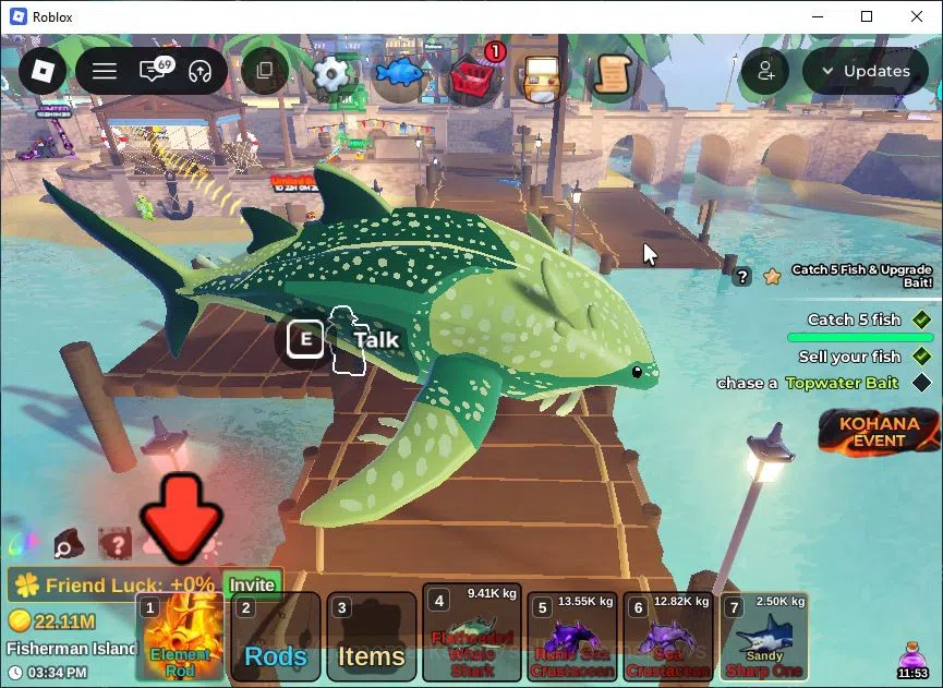 Roblox Accounts Lv 577 Fish It 1 Rod SC (Element) 2 Myth (Ghostfin image 8