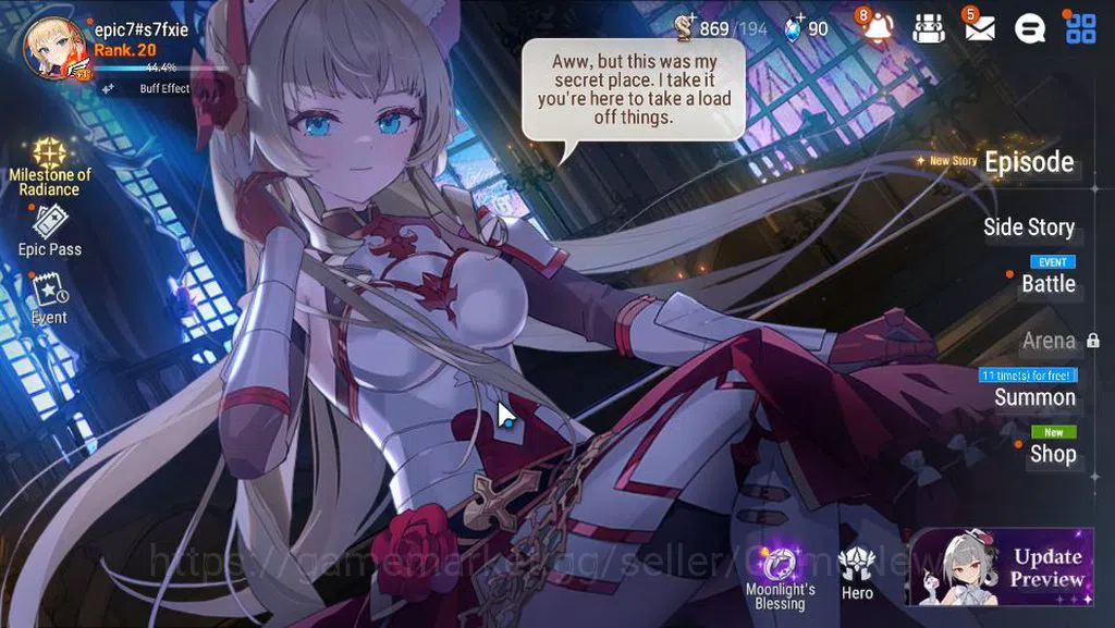 Epic Seven Accounts GLOBAL Unverif|New Era|2 ML(Empyrean Ilynav,BystHw image 1