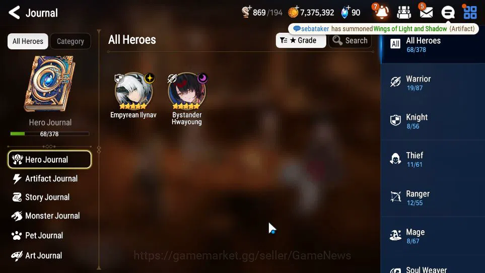Epic Seven Accounts GLOBAL Unverif|New Era|2 ML(Empyrean Ilynav,BystHw image 19
