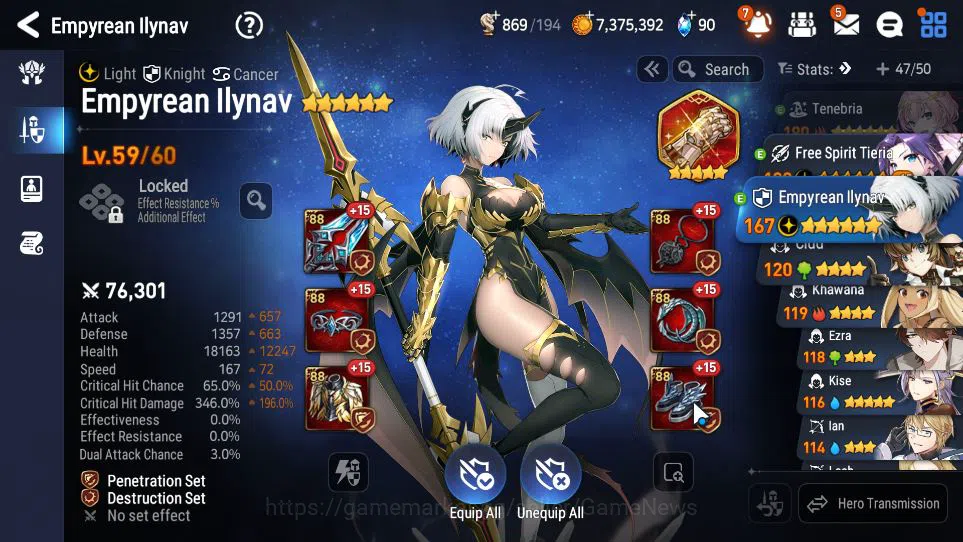 Epic Seven Accounts GLOBAL Unverif|New Era|2 ML(Empyrean Ilynav,BystHw image 3