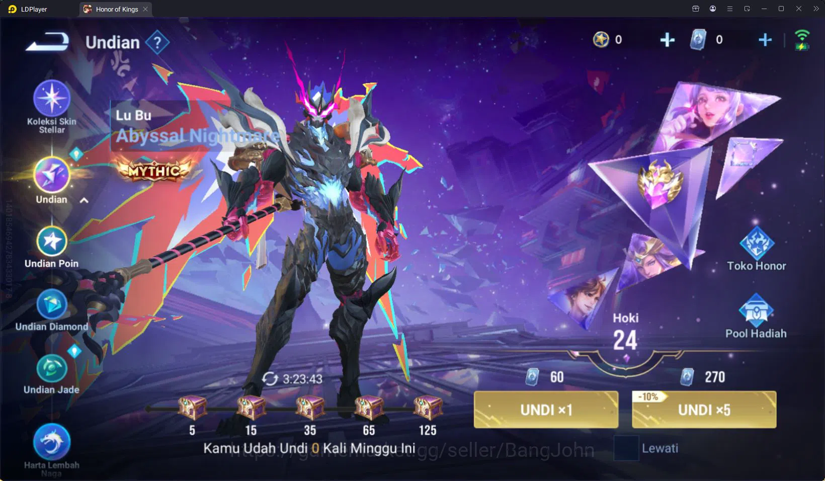 Honor of Kings Accounts HOK Global 51H 29S | Jung T5 | LGD Lam | Haya Worl image 11