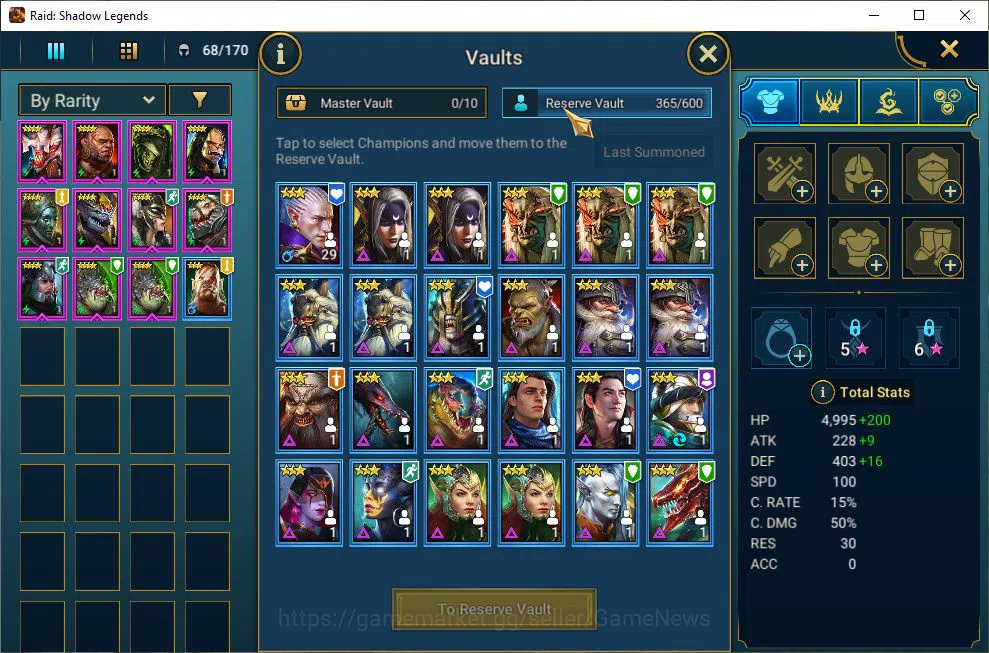 Raid: Shadow Legends Accounts Lv25 790K Power|1 Mythic(Gizmak)|18 Legend(Ninja,A image 20