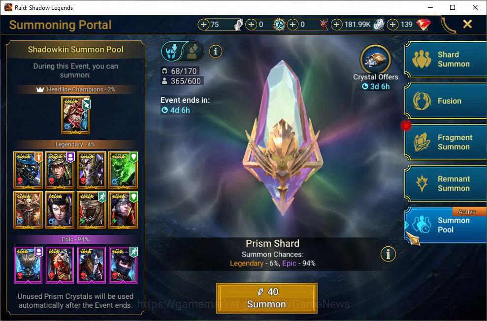 Raid: Shadow Legends Accounts Lv25 790K Power|1 Mythic(Gizmak)|18 Legend(Ninja,A image 6