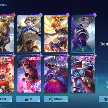 Mobile Legends: Bang Bang Accounts Collector Hero 133|Skin 206|Ex Glory 99|Emblem MAX|LiBorn(Alucard,Fanny),Valentine
