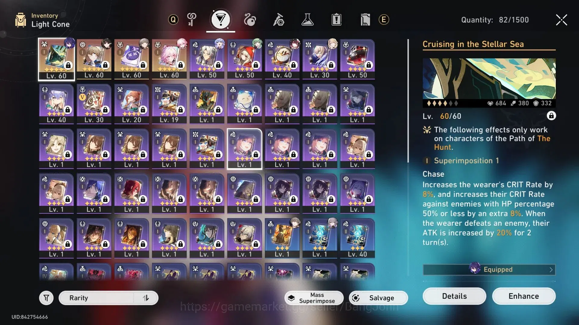 Honkai Star Rail Accounts Asia | TL51 | 6 Limit: Evanescia E1, Sparkle, Huoh image 14