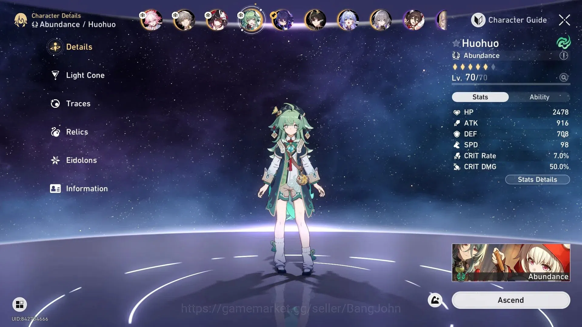 Honkai Star Rail Accounts Asia | TL51 | 6 Limit: Evanescia E1, Sparkle, Huoh image 5