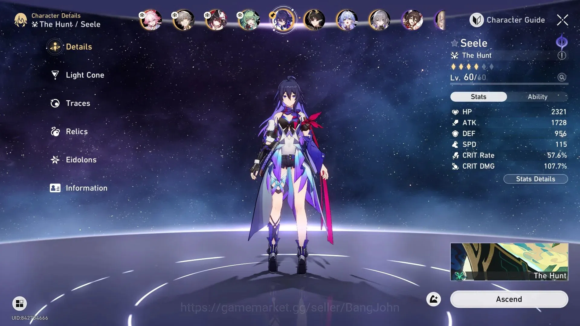 Honkai Star Rail Accounts Asia | TL51 | 6 Limit: Evanescia E1, Sparkle, Huoh image 6