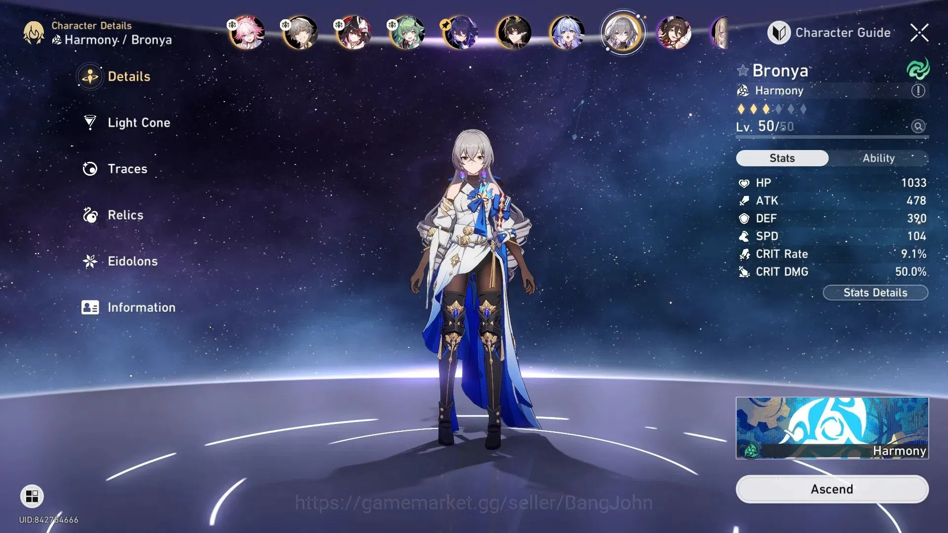Honkai Star Rail Accounts Asia | TL51 | 6 Limit: Evanescia E1, Sparkle, Huoh image 9