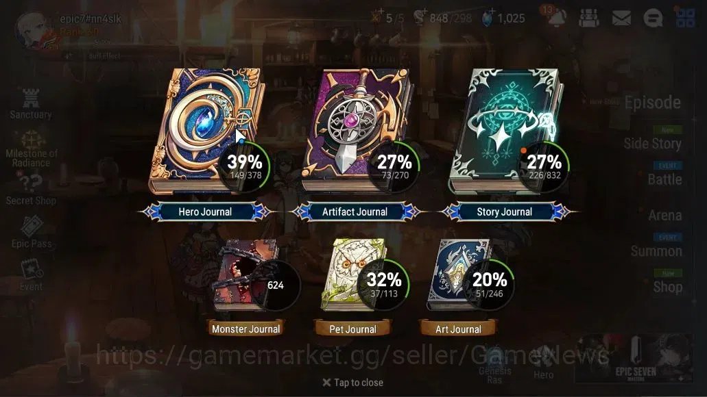 Epic Seven Accounts GLOBAL UNVERIF|12 ML(BArunka,LOTScales,AB Yufine,E image 3