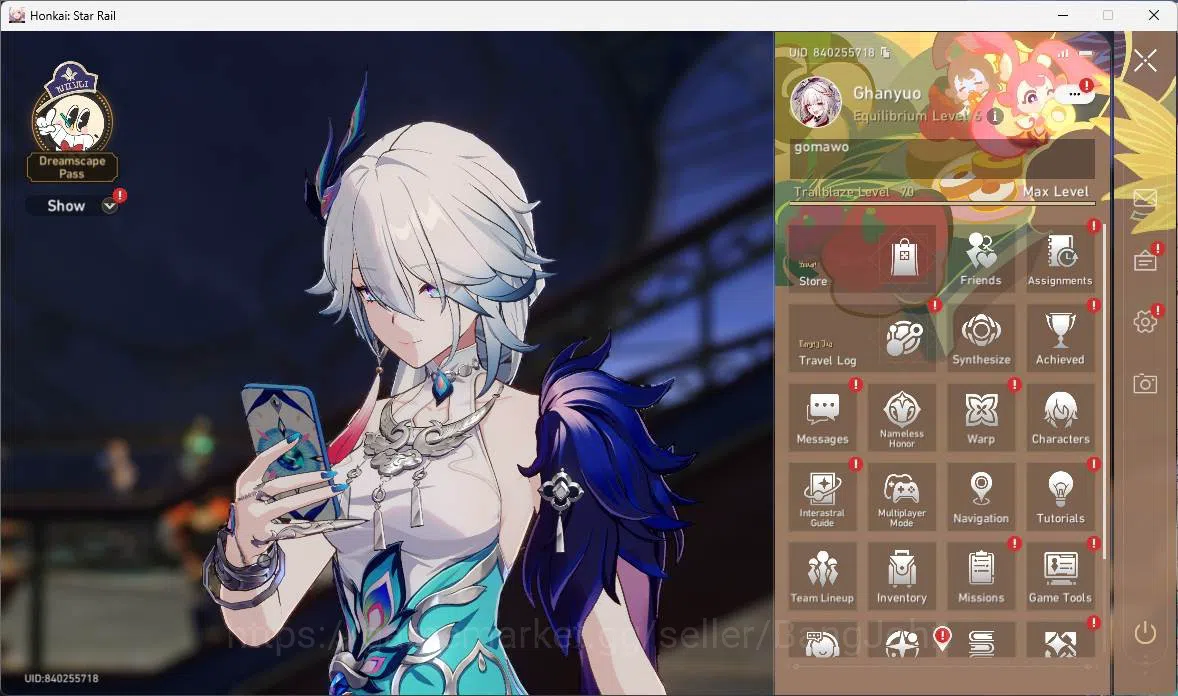 Honkai Star Rail Accounts Others ASIA|TL 70|9 Limit|Elation PremTeam(YaoGuang 1