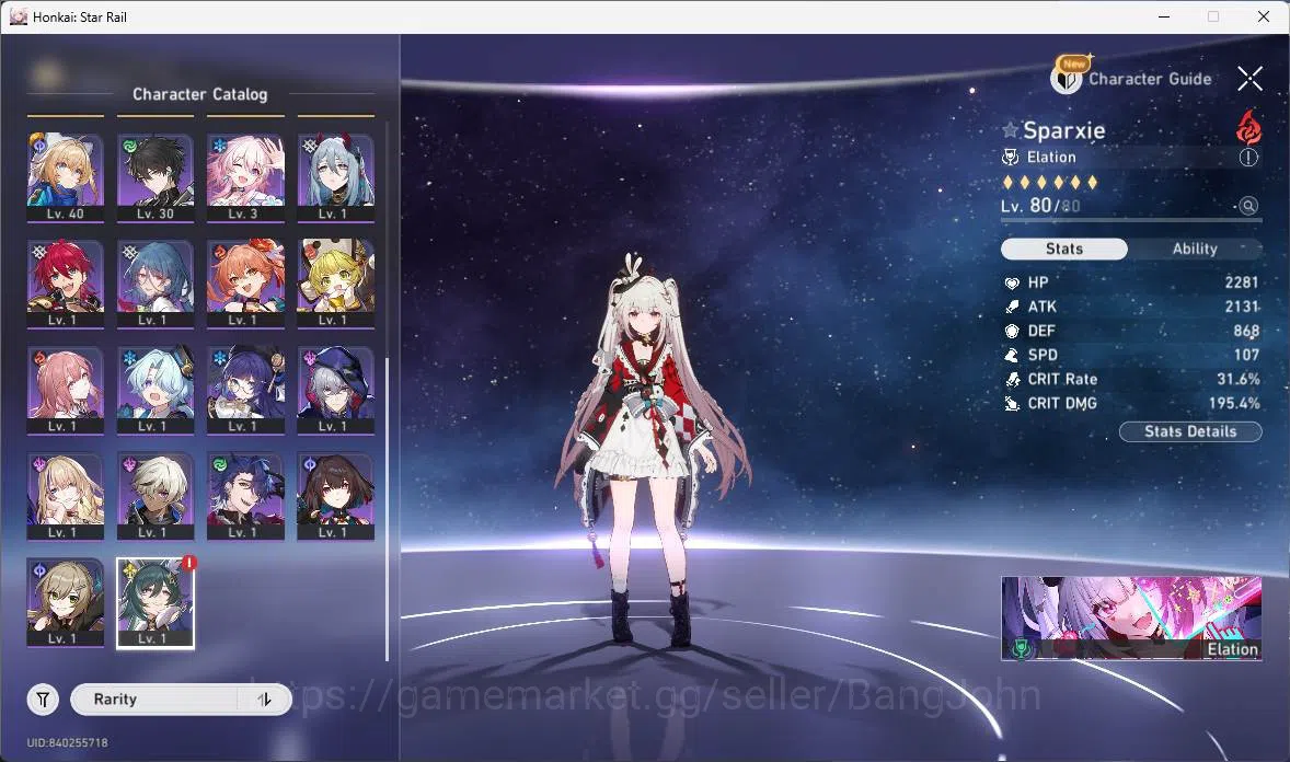 Honkai Star Rail Accounts Others ASIA|TL 70|9 Limit|Elation PremTeam(YaoGuang 11