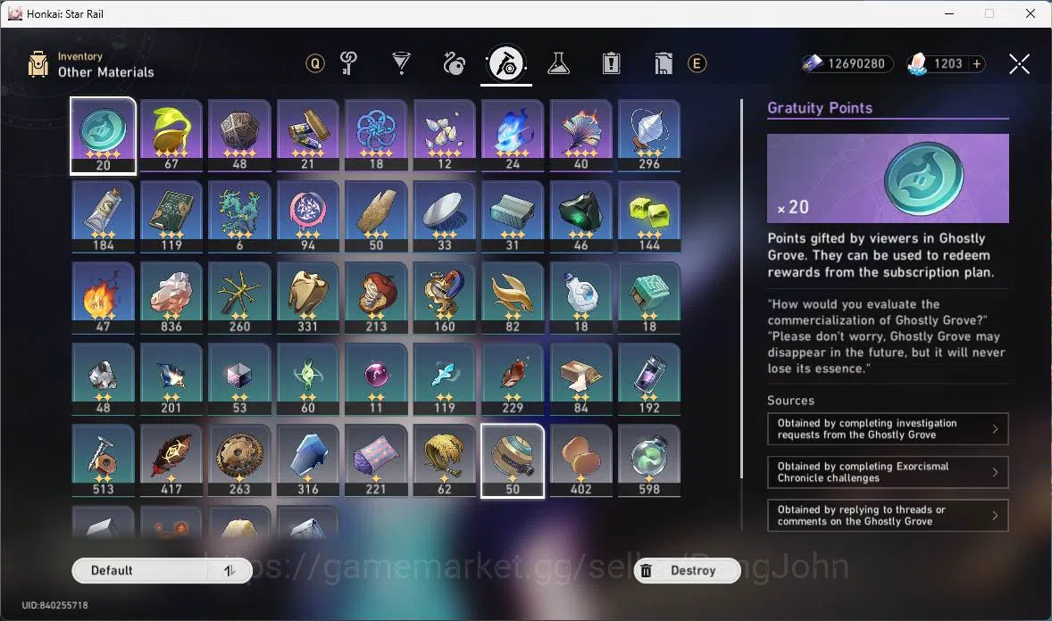 Honkai Star Rail Accounts Others ASIA|TL 70|9 Limit|Elation PremTeam(YaoGuang 17