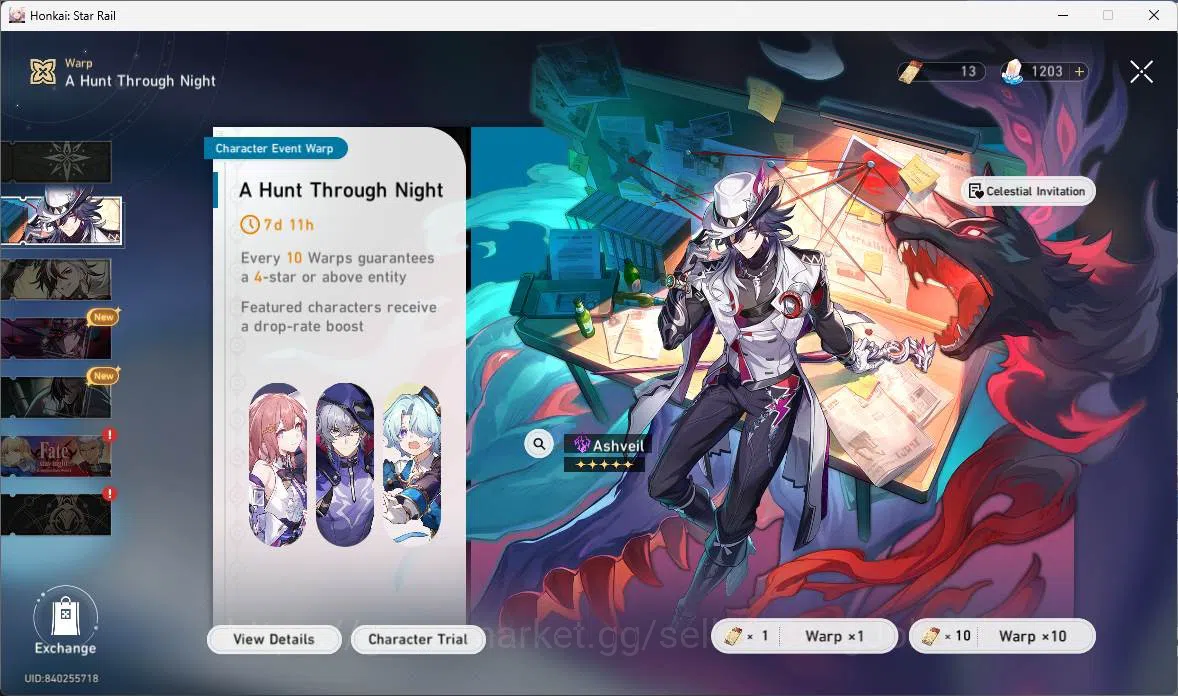 Honkai Star Rail Accounts Others ASIA|TL 70|9 Limit|Elation PremTeam(YaoGuang 6