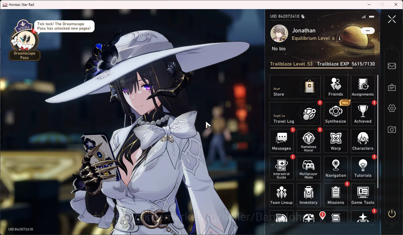 Honkai Star Rail Accounts ASIA | TL 53 | Yao Guang | Dahlia | Acheron | Dan image 1