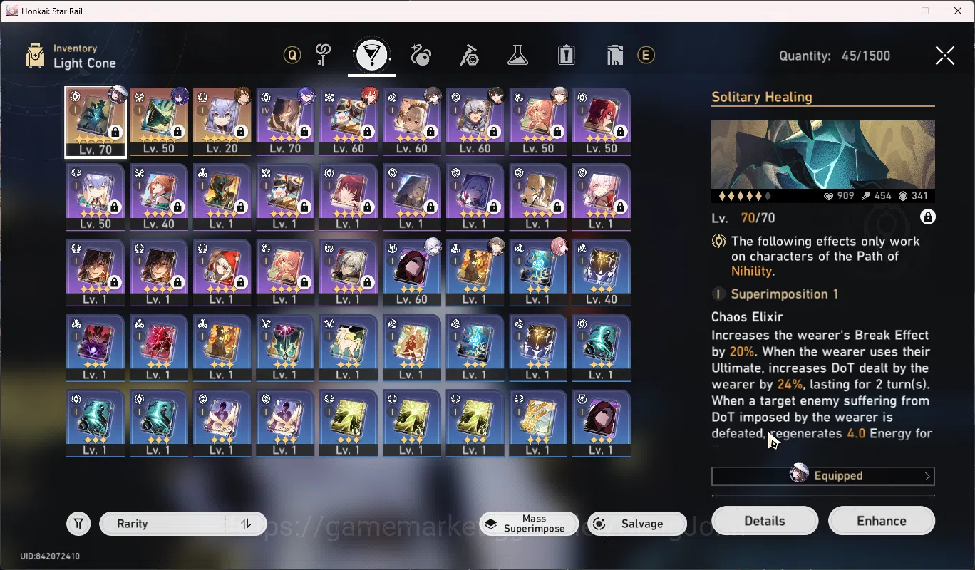 Honkai Star Rail Accounts ASIA | TL 53 | Yao Guang | Dahlia | Acheron | Dan image 6