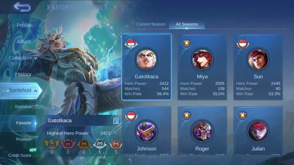 Mobile Legends: Bang Bang Accounts Global|Skin 127|Expert|Collector Natalia|Collab Va image 10