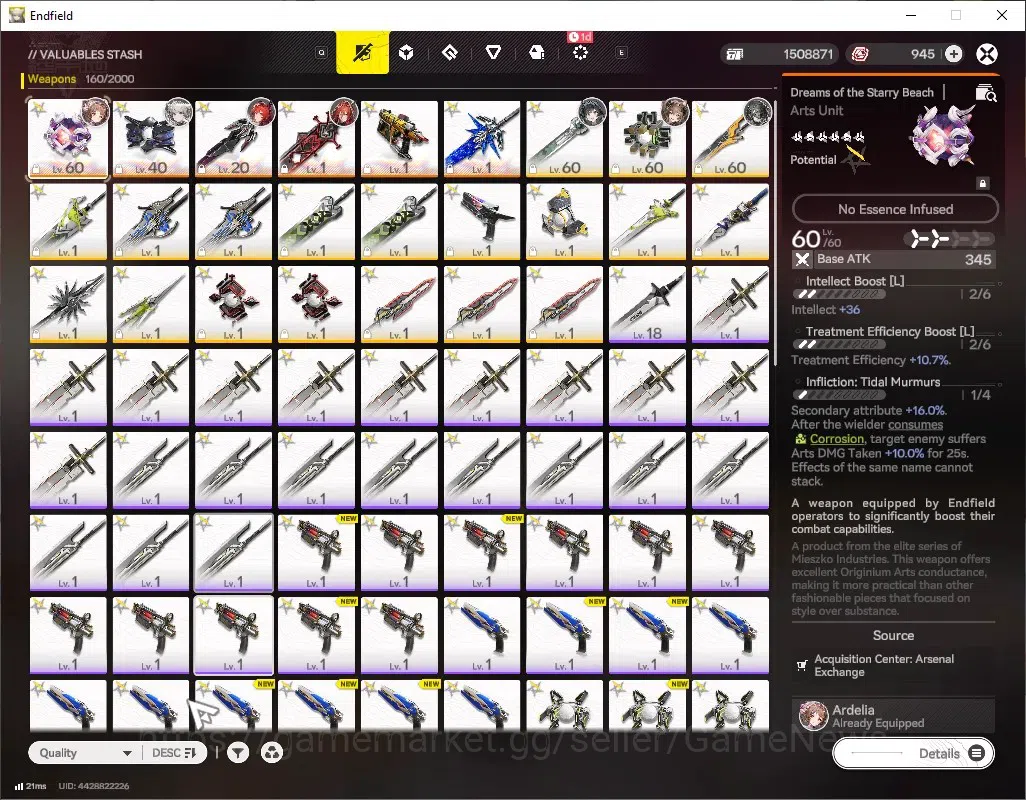 Arknights: Endfield Accounts ASIA|Lv 44|1,5k Arsenal|7 SSR (2 Limited) + 6 (*6  image 6