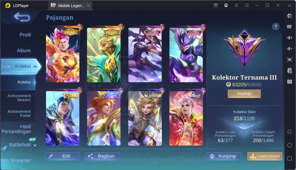 Mobile Legends: Bang Bang Accounts Global|Skin 218|Renowned|Collector Natalia|Prime C image 17