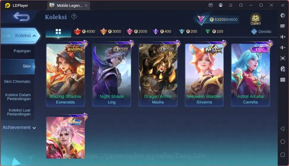 Mobile Legends: Bang Bang Accounts Global|Skin 218|Renowned|Collector Natalia|Prime C image 6