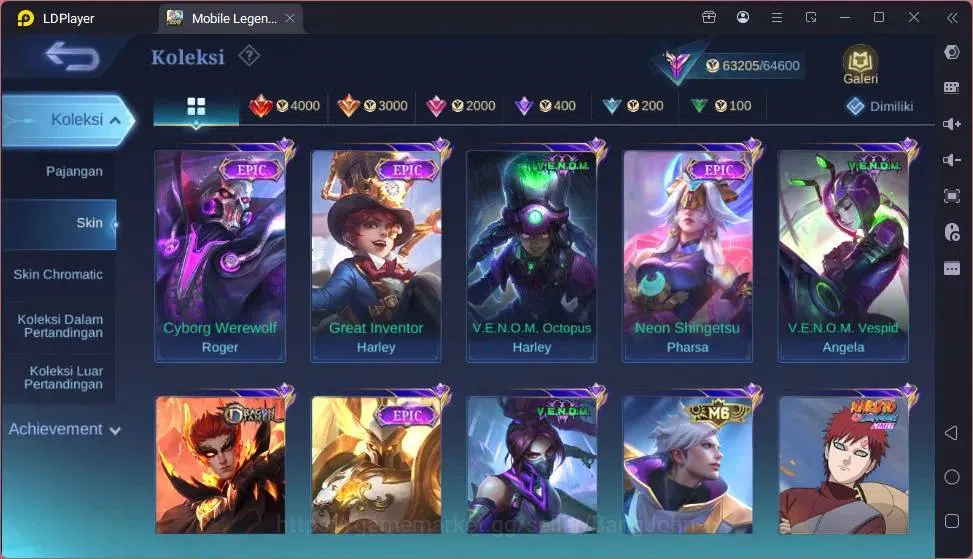 Mobile Legends: Bang Bang Accounts Global|Skin 218|Renowned|Collector Natalia|Prime C image 9