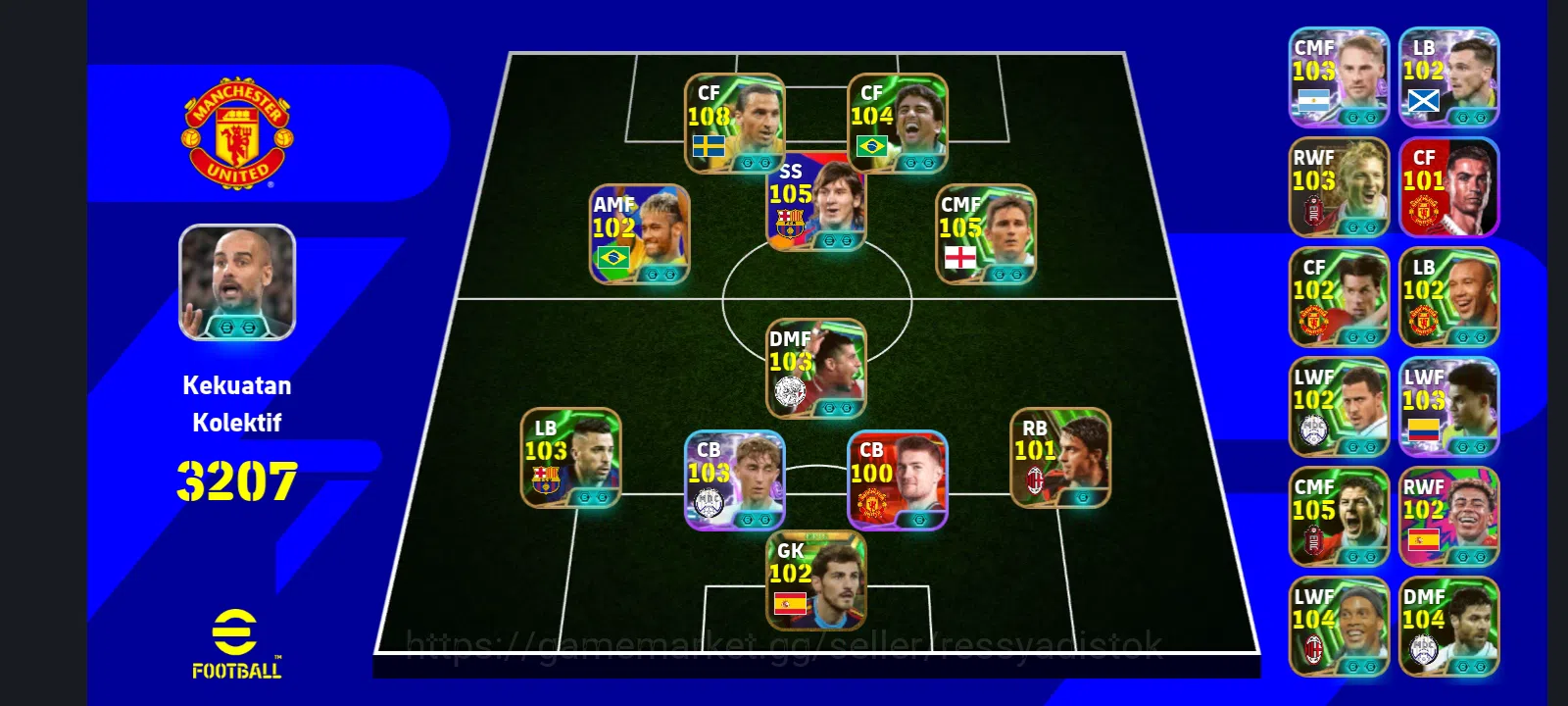 eFootball Accounts Legends & Iconic Players EFOOTBALL 2026 | Z IBRAHIMOVIC, MESII PACK, NEYMAR JR, LAMPARD, JORDI ALBA, PACK 1