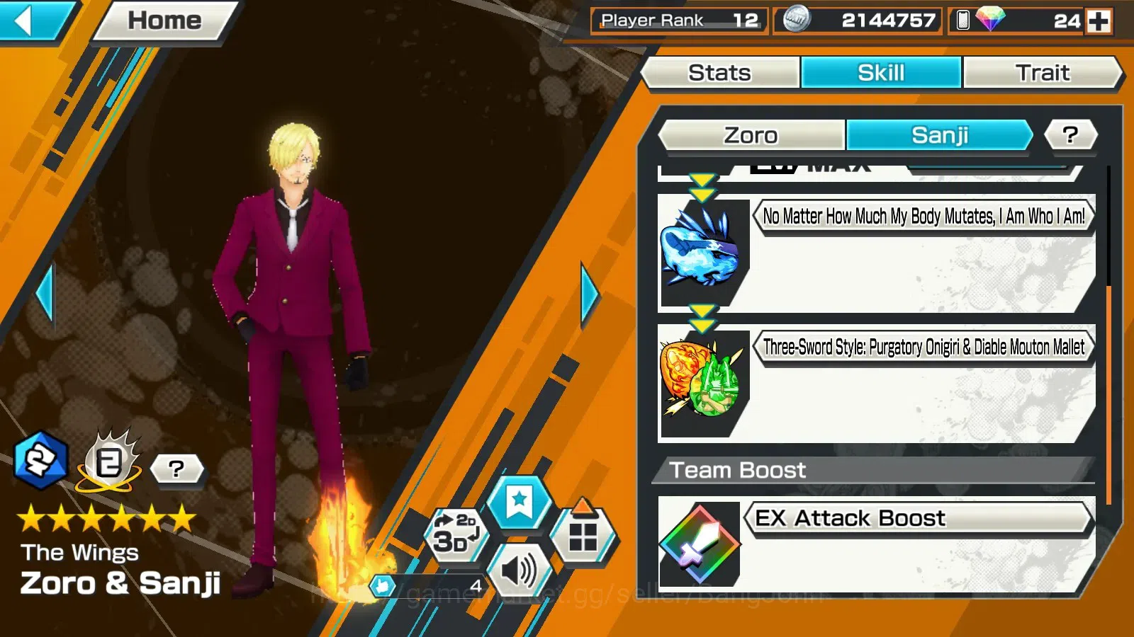 One Piece Bounty Rush Accounts Global | EX 4 |PR 12 |Zoro & Sanji Lv.Max, St.Jayg image 8