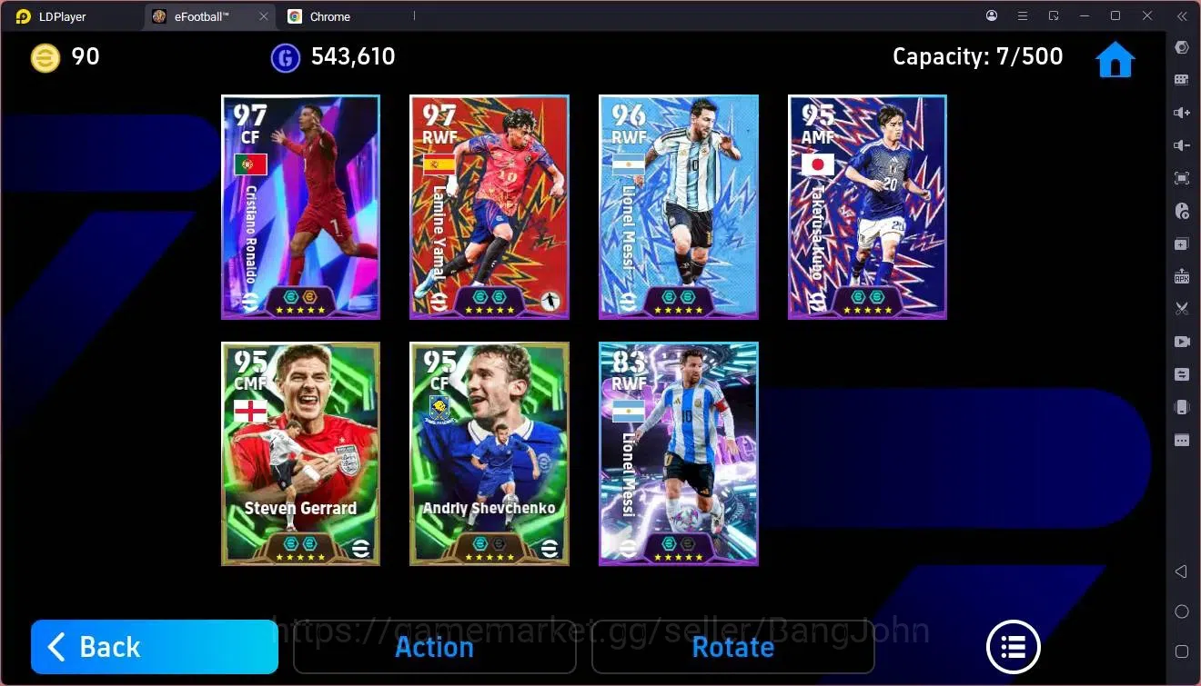 eFootball Accounts Legends & Iconic Players Mobile |PW 3121|Epic Gerrard,Shevchenko|Showtime Ronaldo,Kubo,Yamal,Messi(RWF 4